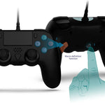 Kabelgebundener Controller für PS5 / PS5 Slim / PC mit Makroprogrammierung, Sechs-Achsen-Gyroskop, kabelgebunden