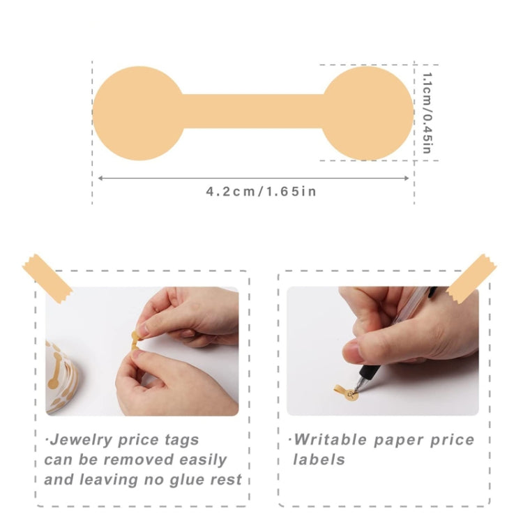 2 Stück Schmuck Preis Dekoration Natur Kraftpapier Aufkleber, J208, J209