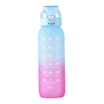 1000ml große Kapazität Tritan Wasserbecher Farbverlauf Outdoor Sport Wasserflasche