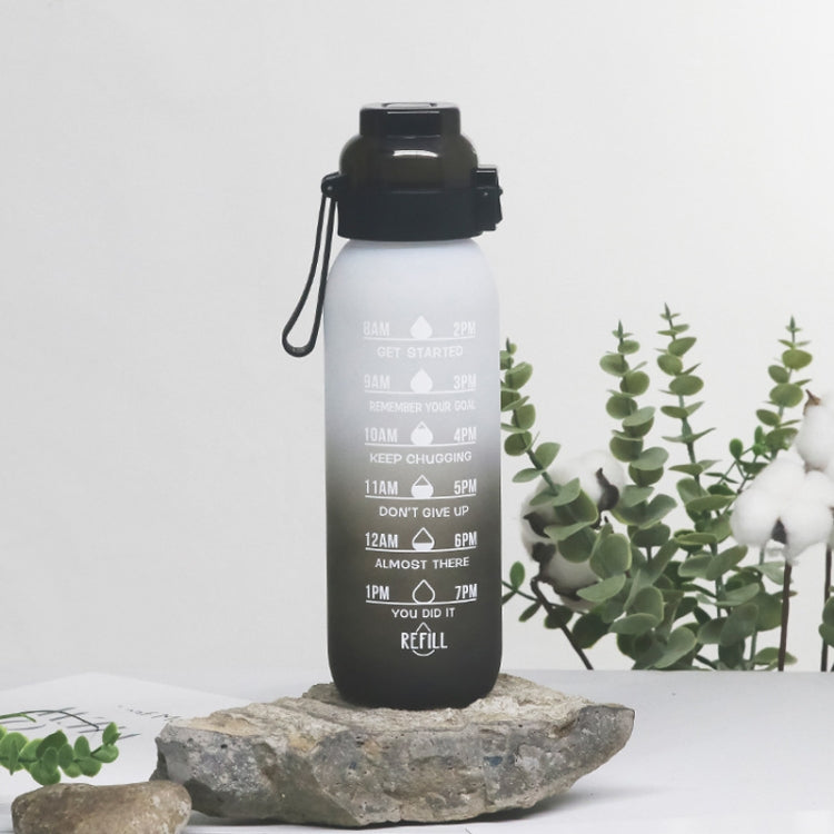 1000ml große Kapazität Tritan Wasserbecher Farbverlauf Outdoor Sport Wasserflasche