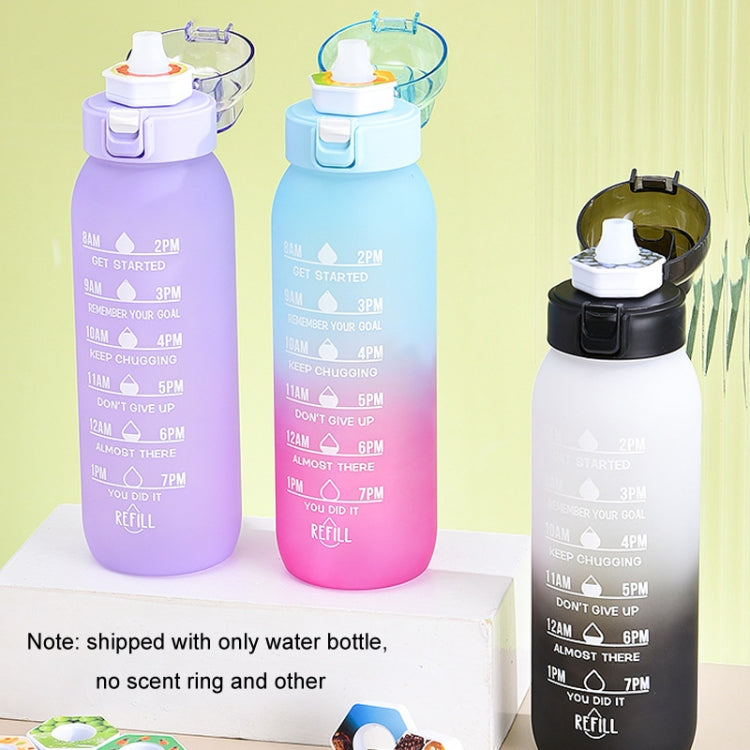 1000ml große Kapazität Tritan Wasserbecher Farbverlauf Outdoor Sport Wasserflasche