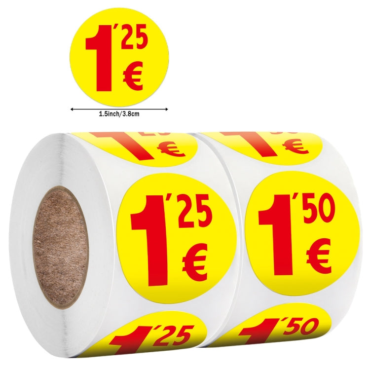 500 Stück / Rolle 3,8 cm Preisschild Supermarkt-Versiegelungsaufkleber, S119, S120