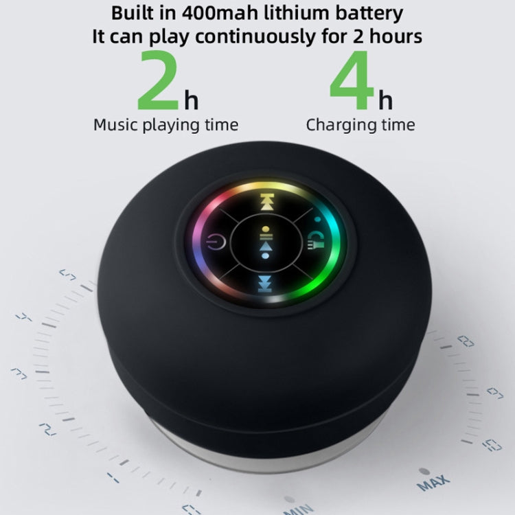 BT-07 Tragbarer wasserdichter Bluetooth-Badelautsprecher mit großem Saugnapf