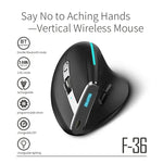 ZELOTES F36 9-Tasten vertikaler ergonomischer programmierbarer Griff Dual Bluetooth + 2.4G kabellose Maus, F36 (weiß), F36 (schwarz)