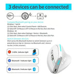 ZELOTES F36 9-Tasten vertikaler ergonomischer programmierbarer Griff Dual Bluetooth + 2.4G kabellose Maus, F36 (weiß), F36 (schwarz)