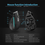 ZELOTES F36 9-Tasten vertikaler ergonomischer programmierbarer Griff Dual Bluetooth + 2.4G kabellose Maus, F36 (weiß), F36 (schwarz)