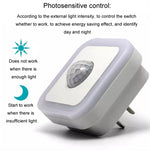 Home-LED-Infrarot-Nachtlicht mit Bewegungssensor, steckbar, kabellos, für Treppenhaus, Korridor, Gang, US-Stecker, 3W
