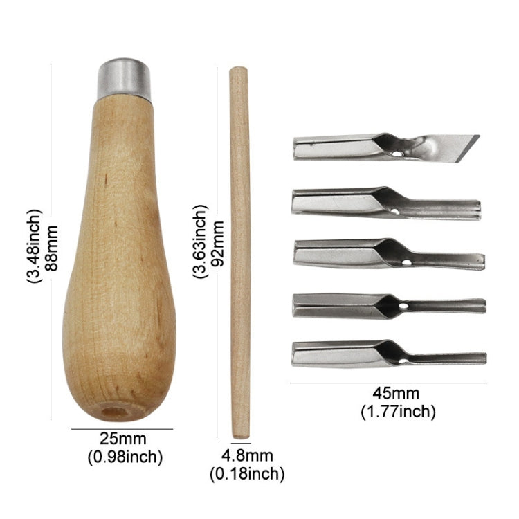 7-teiliges Holzgriff-Schnitzmesser-Kunst-Kombinationsset, Schnitzmesser