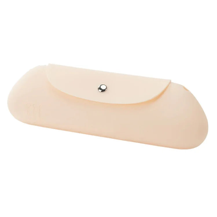 Silikon-Aufbewahrungstasche für Make-up-Pinsel, tragbar, ideal für Reisen, Kosmetik-Organizer mit großem Fassungsvermögen