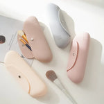 Silikon-Aufbewahrungstasche für Make-up-Pinsel, tragbar, ideal für Reisen, Kosmetik-Organizer mit großem Fassungsvermögen