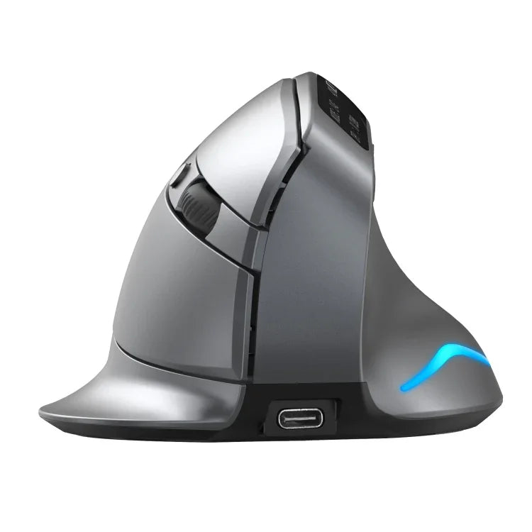 ZELOTES F-26C 8-Tasten 2.4G+Bluetooth Dual-Modus LED-Anzeige Vertikale Griffkabellose Maus, F-26C