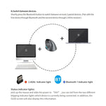 ZELOTES F-26C 8-Tasten 2.4G+Bluetooth Dual-Modus LED-Anzeige Vertikale Griffkabellose Maus, F-26C