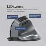 ZELOTES F-26C 8-Tasten 2.4G+Bluetooth Dual-Modus LED-Anzeige Vertikale Griffkabellose Maus, F-26C