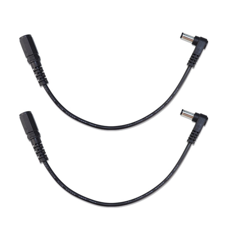 2 Stück DC 5,5 x 2,1mm Gerade zu Winkel Adapterkabel Stecker zu Buchse Verlängerungskabel, B1-2