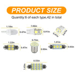 42pcs/Set Car Interior Reading LED Light Combination Set, 42pcs/Set