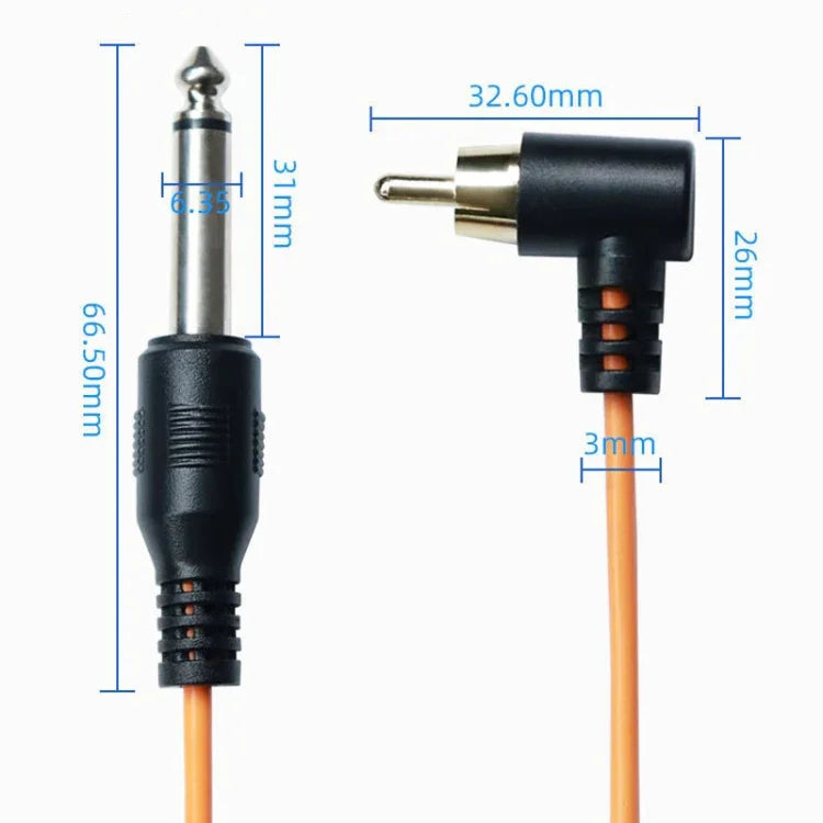 RCA-Winkelstecker für Tattoo-Stiftmotor, Netzkabel