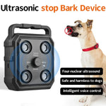 Intelligenter Ultraschall-Bellstopper mit KI-gestützter Erkennung, tragbares Hundetrainingsgerät, Abwehrmittel, Schwarz