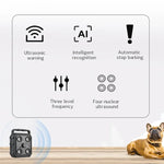 Intelligenter Ultraschall-Bellstopper mit KI-gestützter Erkennung, tragbares Hundetrainingsgerät, Abwehrmittel, Schwarz