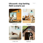 Intelligenter Ultraschall-Bellstopper mit KI-gestützter Erkennung, tragbares Hundetrainingsgerät, Abwehrmittel, Schwarz