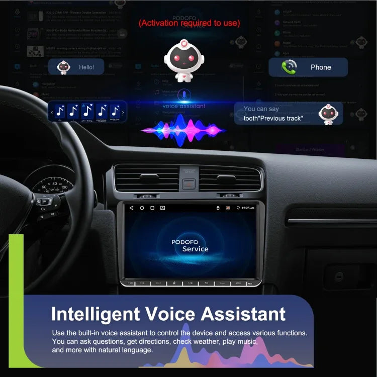 Für Volkswagen 4+64G Multimedia-Player Android 13 System, 7 Zoll, 9 Zoll