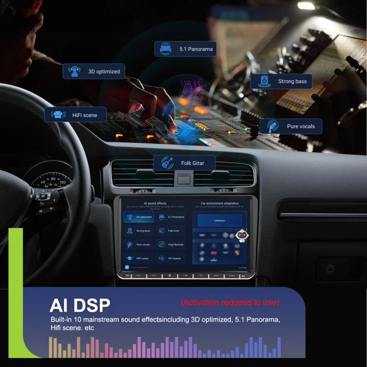 Für Volkswagen 4+64G Multimedia-Player Android 13 System, 7 Zoll, 9 Zoll