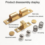 2 Stück Schrank Magnetische Feder-Schnalle Türsauger, Klein Gold, Mittel Gold, Groß Gold, Extra Groß Gold, Klein Silber, Mittel Silber, Groß Silber, Extra Groß Silber