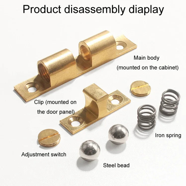 2 Stück Schrank Magnetische Feder-Schnalle Türsauger, Klein Gold, Mittel Gold, Groß Gold, Extra Groß Gold, Klein Silber, Mittel Silber, Groß Silber, Extra Groß Silber