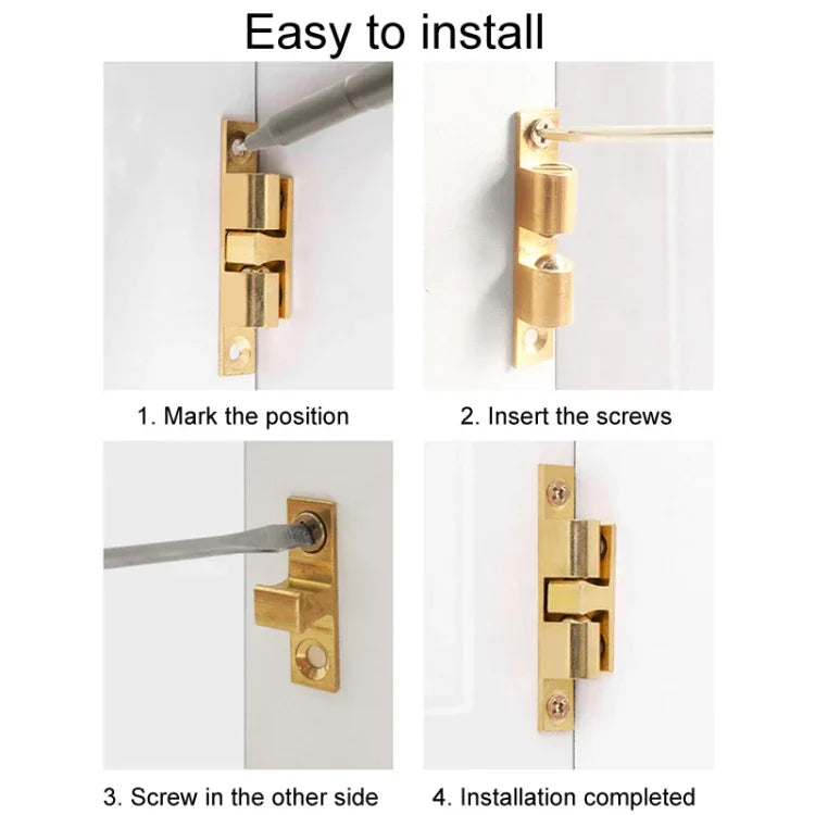 2 Stück Schrank Magnetische Feder-Schnalle Türsauger, Klein Gold, Mittel Gold, Groß Gold, Extra Groß Gold, Klein Silber, Mittel Silber, Groß Silber, Extra Groß Silber