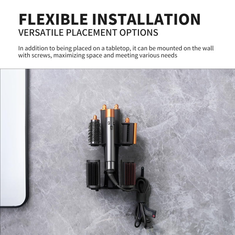 Für Dyson Airwrap Lockenstab Schreibtisch Aufbewahrungsständer Wandmontierter Kohlenstoffstahl Halter