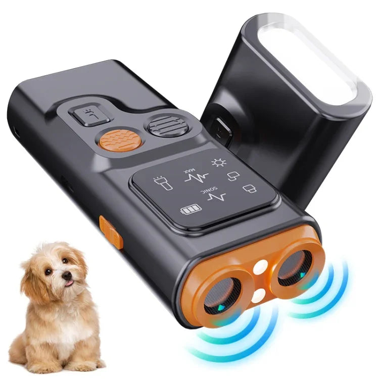 Ultraschall-Doppelkopf-Hundeabwehrgerät mit Hochleistungs-LED-Blitzlicht, P7