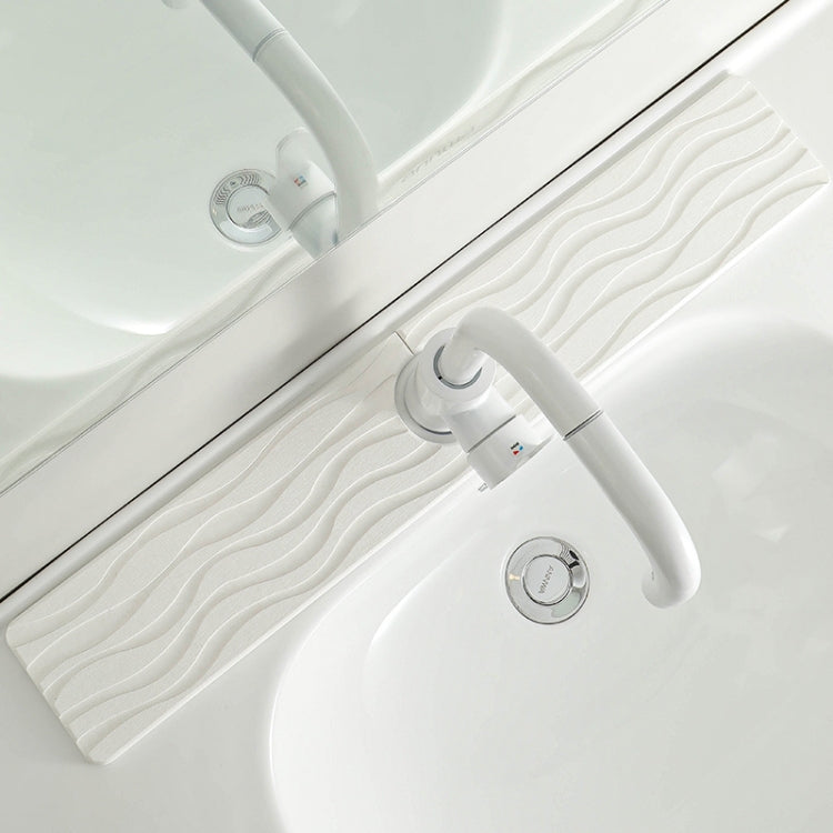 Diatomit Küchen Wasseraufnahme Trocknungsmatte Badezimmer Waschbecken Wasserhahn Arbeitsplatte Abflussmatte, 40x10cm