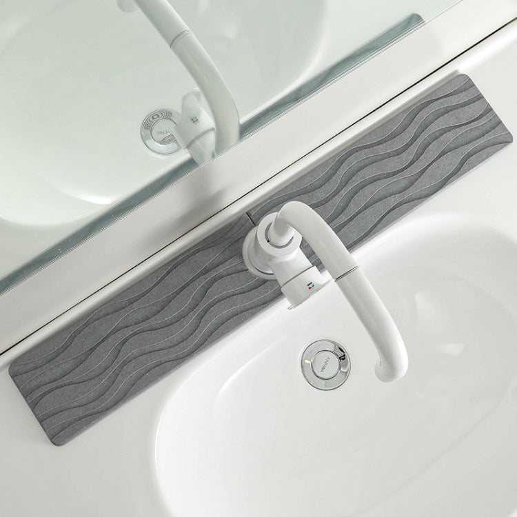 Diatomit Küchen Wasseraufnahme Trocknungsmatte Badezimmer Waschbecken Wasserhahn Arbeitsplatte Abflussmatte, 40x10cm
