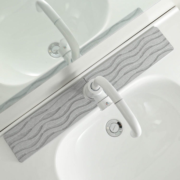 Diatomit Küchen Wasseraufnahme Trocknungsmatte Badezimmer Waschbecken Wasserhahn Arbeitsplatte Abflussmatte, 40x10cm