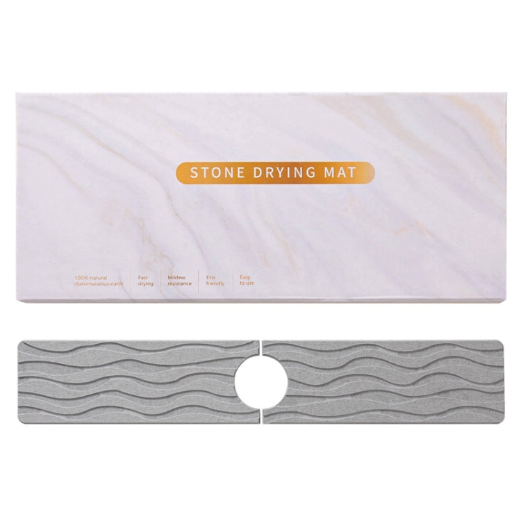 Diatomit Küchen Wasseraufnahme Trocknungsmatte Badezimmer Waschbecken Wasserhahn Arbeitsplatte Abflussmatte, 40x10cm