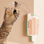 Cats Corner Self-Exciting Ice-Cream Scrubber Pet Massage Brush Toy, Simple Model, Feather Model, Peppermint Ball Model