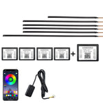 Car Hidden Acrylic LED Colorful Decorative Atmosphere Light Strip, 6 in 1, 10 in 1, 14 in 1, 18 in 1, 22 in 1