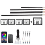 Car Hidden Acrylic LED Colorful Decorative Atmosphere Light Strip, 6 in 1, 10 in 1, 14 in 1, 18 in 1, 22 in 1