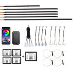 Car Hidden Acrylic LED Colorful Decorative Atmosphere Light Strip, 6 in 1, 10 in 1, 14 in 1, 18 in 1, 22 in 1