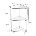 Polygonaler 3-stufiger Acryl-Wandecktisch für Wohnzimmer, Küche, Badaufbewahrung, YX140