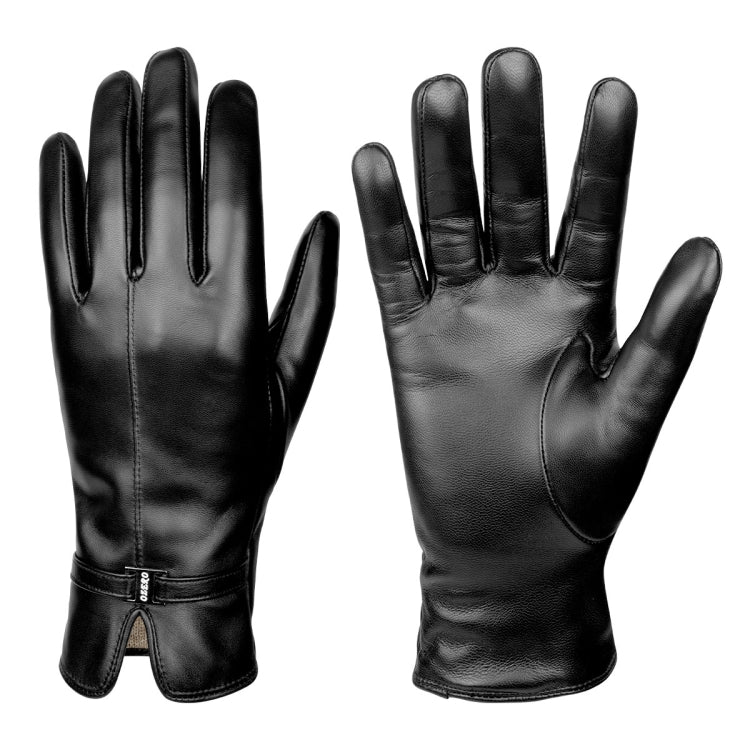 Damen Handschuhe aus Schaffell mit Fleece-Futter, winddicht, warm, Touchscreen, dick, für Schnee und Autofahren, S, M, L, XL