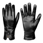 Damen Handschuhe aus Schaffell mit Fleece-Futter, winddicht, warm, Touchscreen, dick, für Schnee und Autofahren, S, M, L, XL