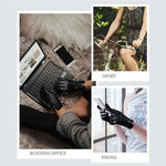 Damen Handschuhe aus Schaffell mit Fleece-Futter, winddicht, warm, Touchscreen, dick, für Schnee und Autofahren, S, M, L, XL