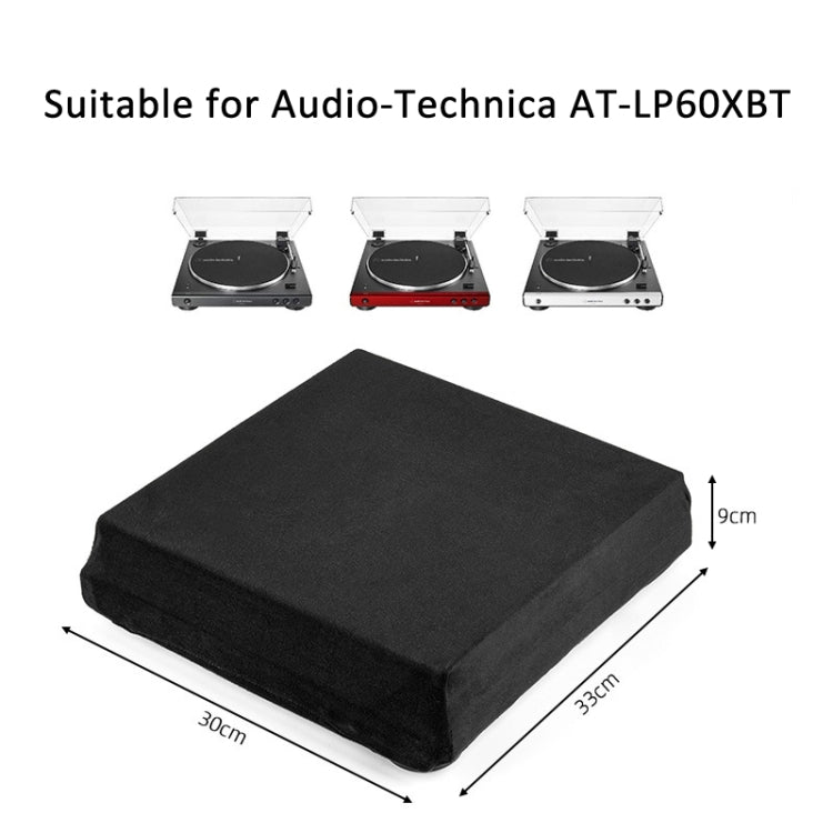 Für Audio-Technica AT-LP60XBT Filz-Staubschutzhülle Plattenspieler mit Gummizug, AT-LP60XBT Staubschutzhülle
