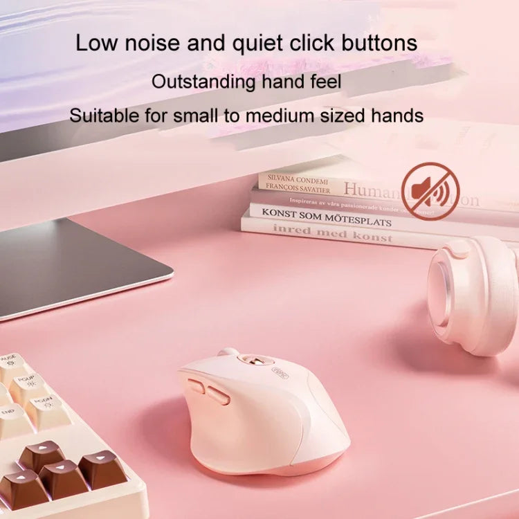 Inphic DR801 2.4G+Bluetooth 5.0/4.0 Kabellose Maus USB Tri-Mode Mute Wiederaufladbare Mädchen Büro Zuhause Gaming Maus