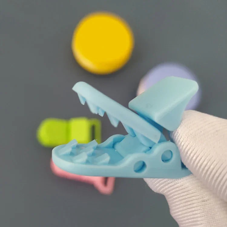 10 Stück Baby Schnuller Anti-Verlust-Kette Clips Cartoon Krokodilclips Schnullerhalter