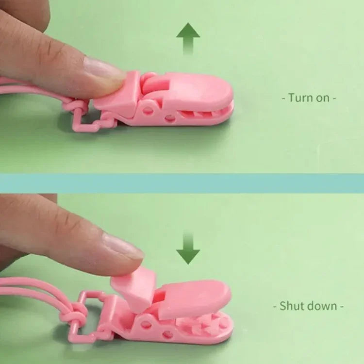 10 Stück Baby Schnuller Anti-Verlust-Kette Clips Cartoon Krokodilclips Schnullerhalter