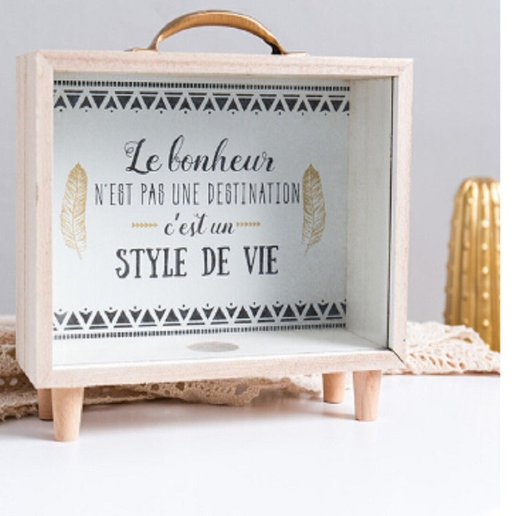 Kreative Holzkunst Frisches Sparschwein Schlafzimmer Desktop Dekoration Ornamente Kleinigkeiten Aufbewahrungsbox, Griff Aufbewahrungsbox aus Holz - A, Griff Aufbewahrungsbox aus Holz - B, Aufbewahrungsbox aus Holz - A, Aufbewahrungsbox aus Holz - B
