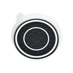 Car Bowl-shaped Non-slip Heat-insulating Double-ring Water Coaster, Black, Red, Gray, Pink, Blue, Yellow, White, Purple