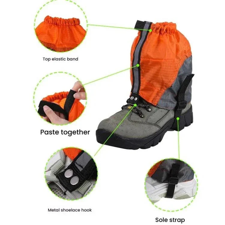 AOTU AT8917 1 Paar mit Reflexstreifen Outdoor Bergsteigen Wandern Schneefeste Fußbekleidung Wüstensichere Sanddichte Überschuhe