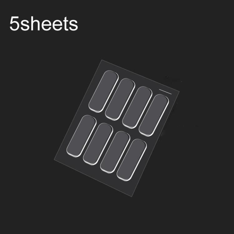5 Blatt/Packung Transparenter unsichtbarer Antikollisionsstreifen, selbstklebende Pads für Schranktischecken, 35 x 10 mm, 63 x 10 mm, 150 x 15 mm
